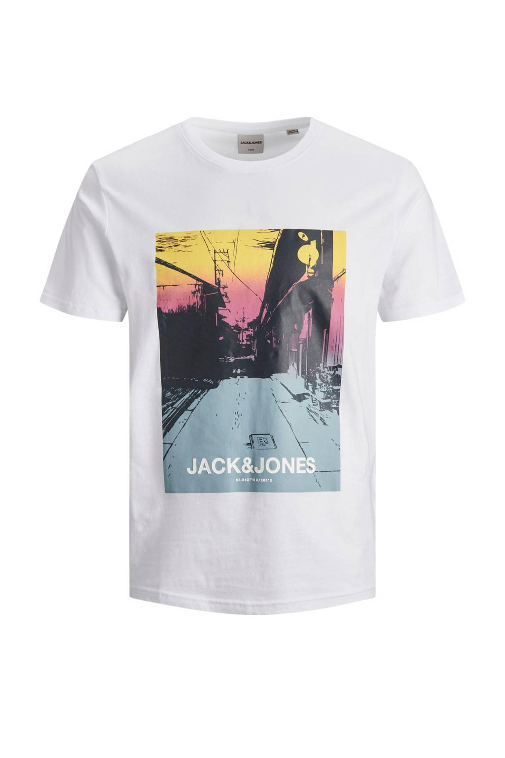 JACK & JONES JUNIOR T-shirt Blade met printopdruk wit, Wit