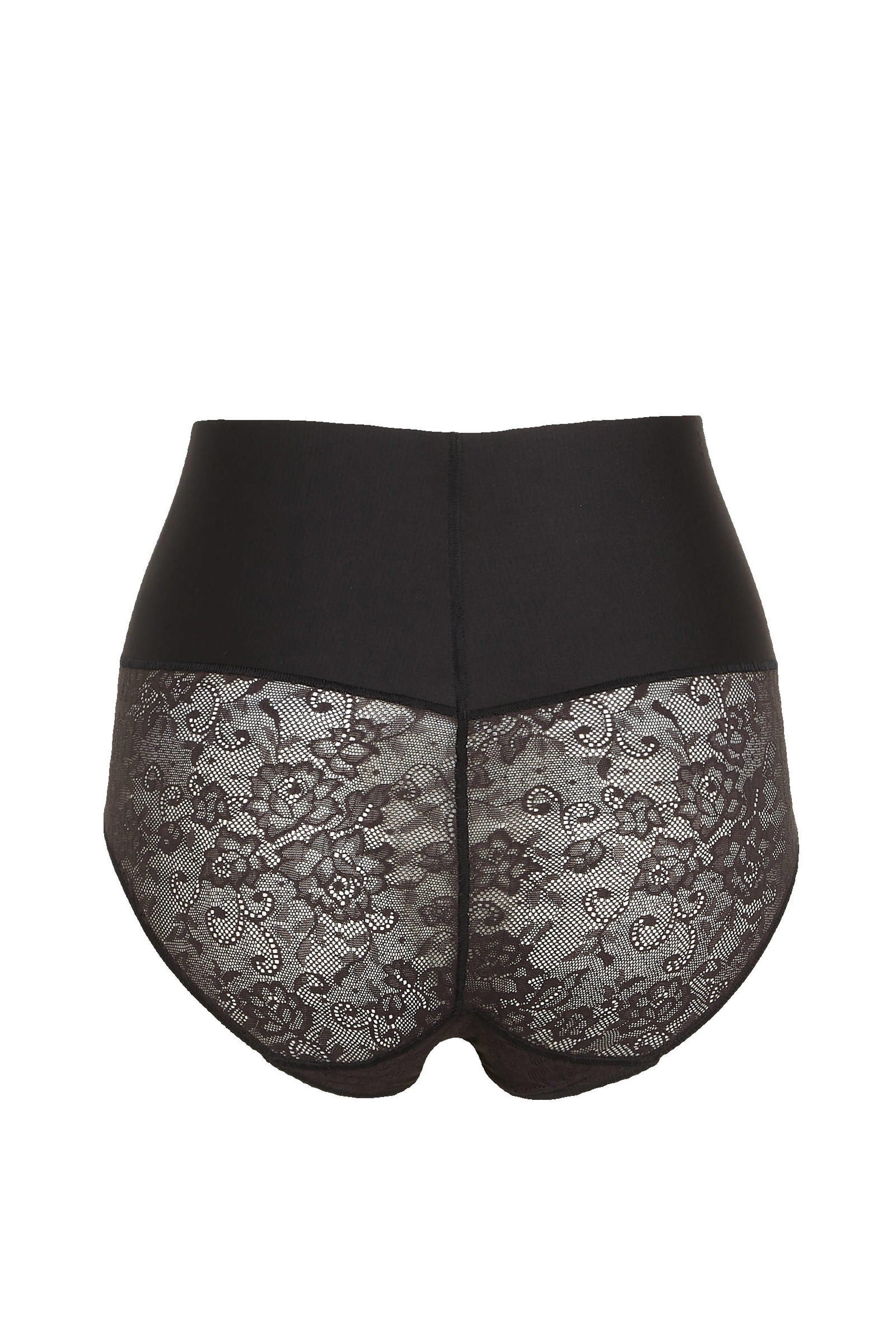 Maidenform high waist corrigerende slip Tame Your Tummy met kant zwart