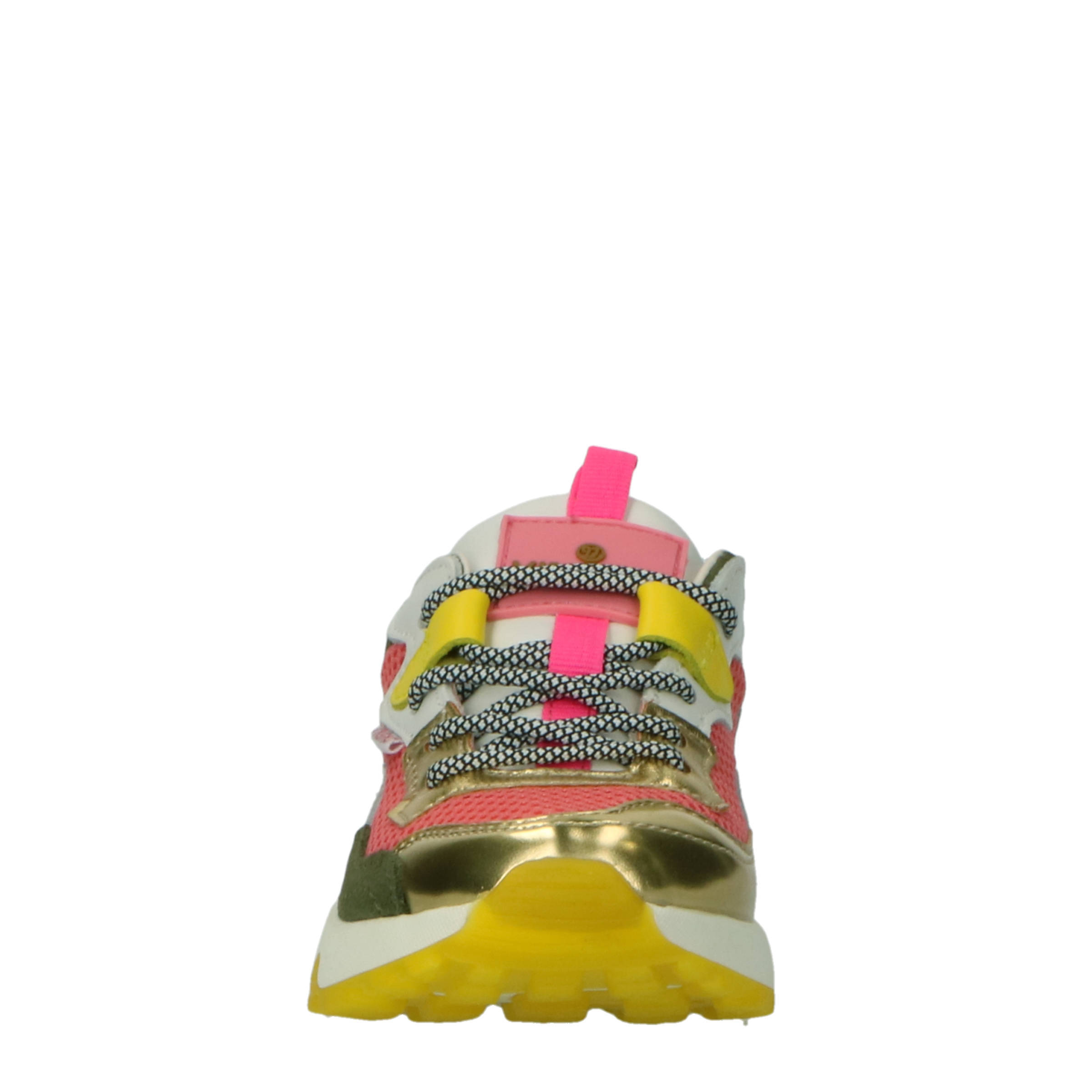 Vingino Mila leren chunky sneakers wit/multi | wehkamp