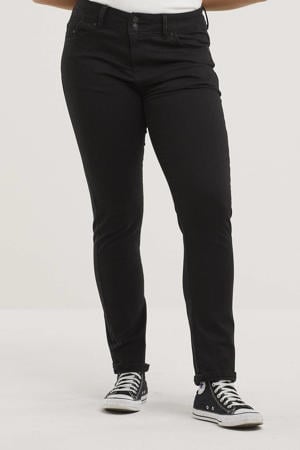 regular waist slim fit jeans Vivien black to black