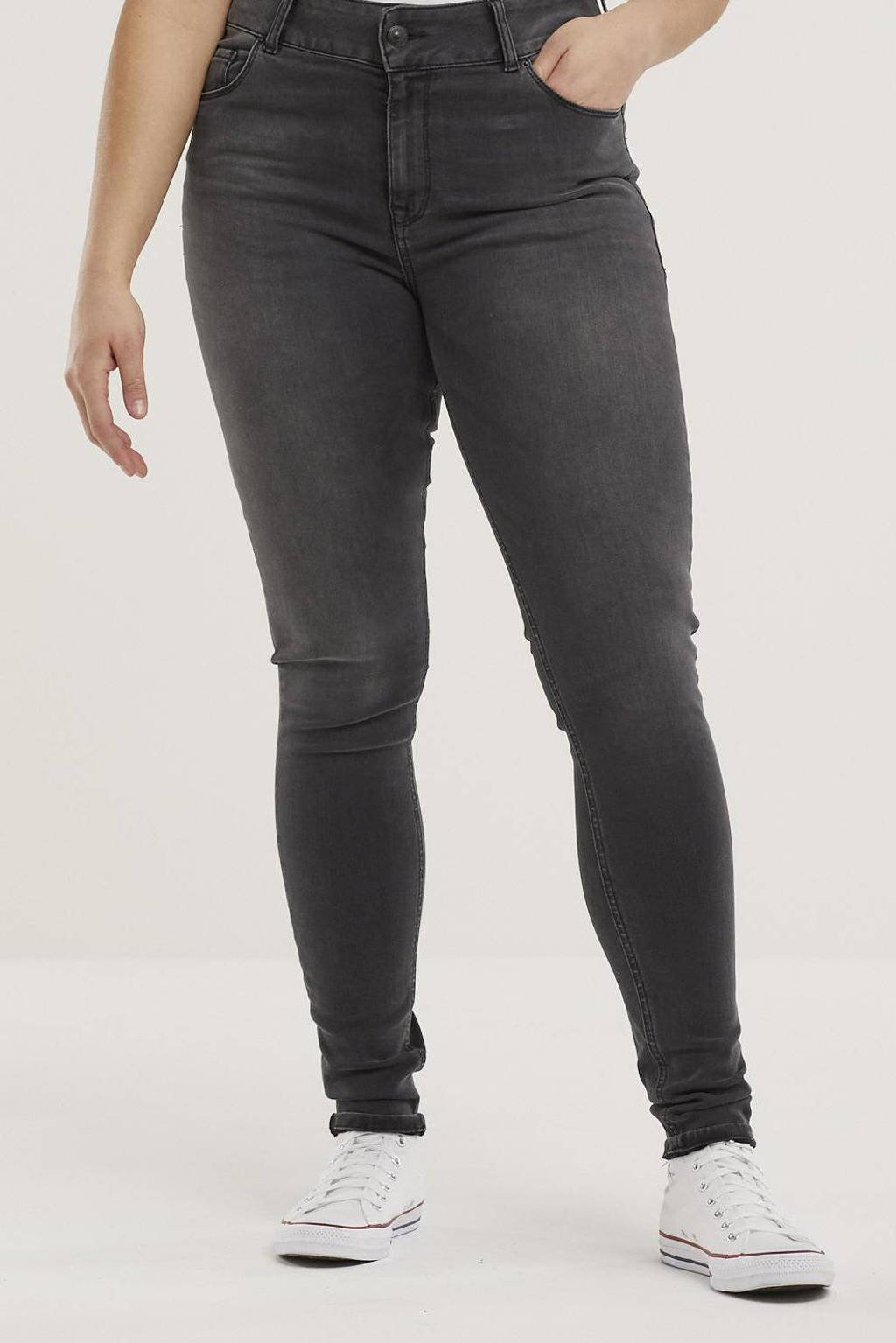 Zwarte dames LTB jeans Love to be skinny jeans Arly 51585 enna wash van stretchdenim met high waist en rits- en drukknoopsluiting