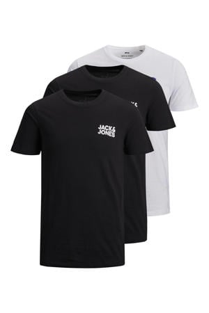 slim T-shirt zwart - (set van 3)