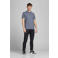 JACK & JONES ORIGINALS gemêleerde regular fit polo JORTONS donkerblauw