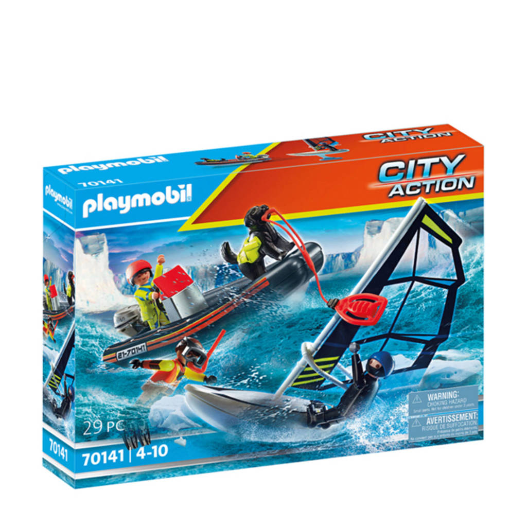 Playmobil City Action  Redding op zee: redding met poolglijder met rubberen sleepboot 70141
