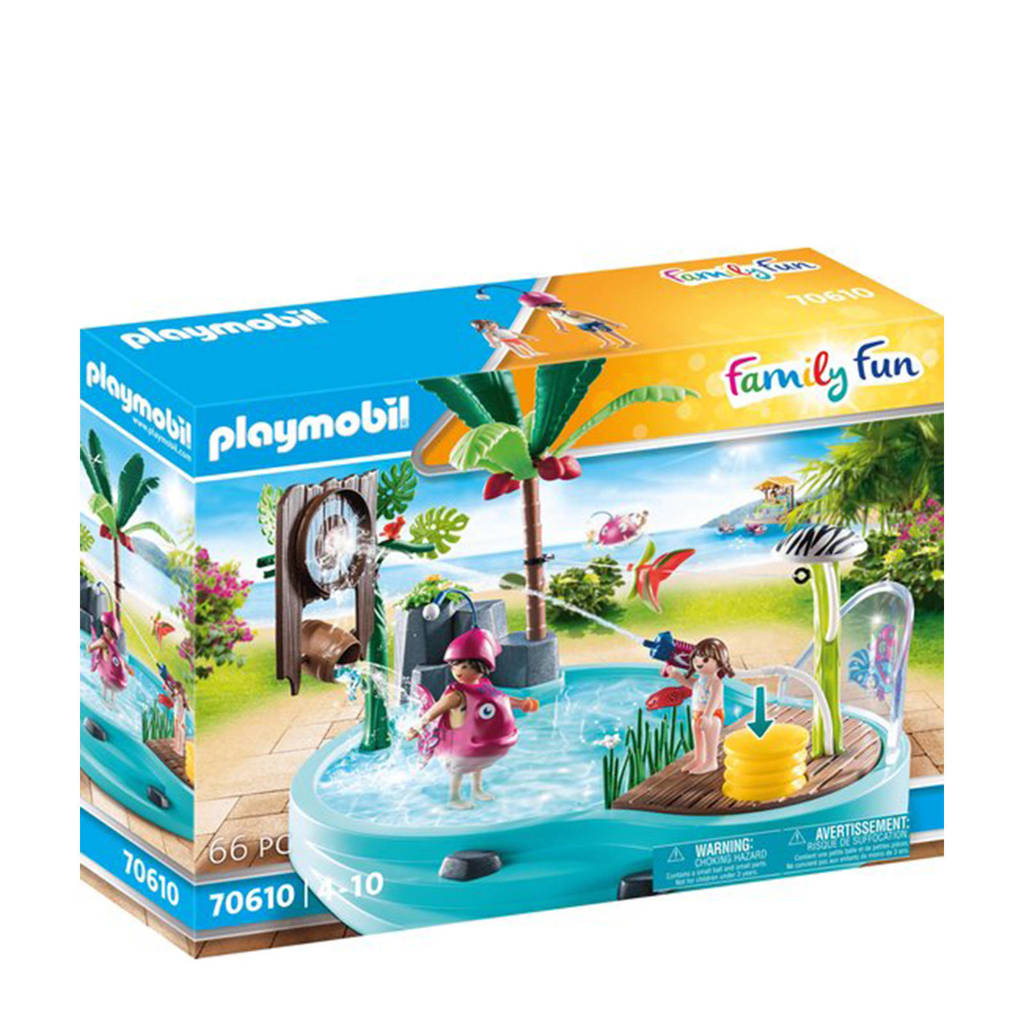 inspanning Plunderen Fantastisch Playmobil Family Fun Leuk zwembad met watersplash 70610 | wehkamp