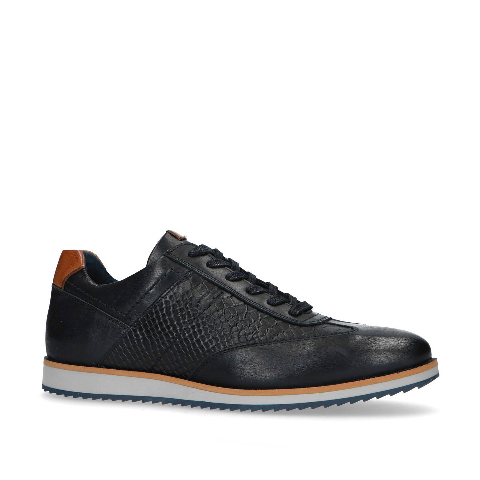 Manfield Leren Sneakers Zwart | Wehkamp