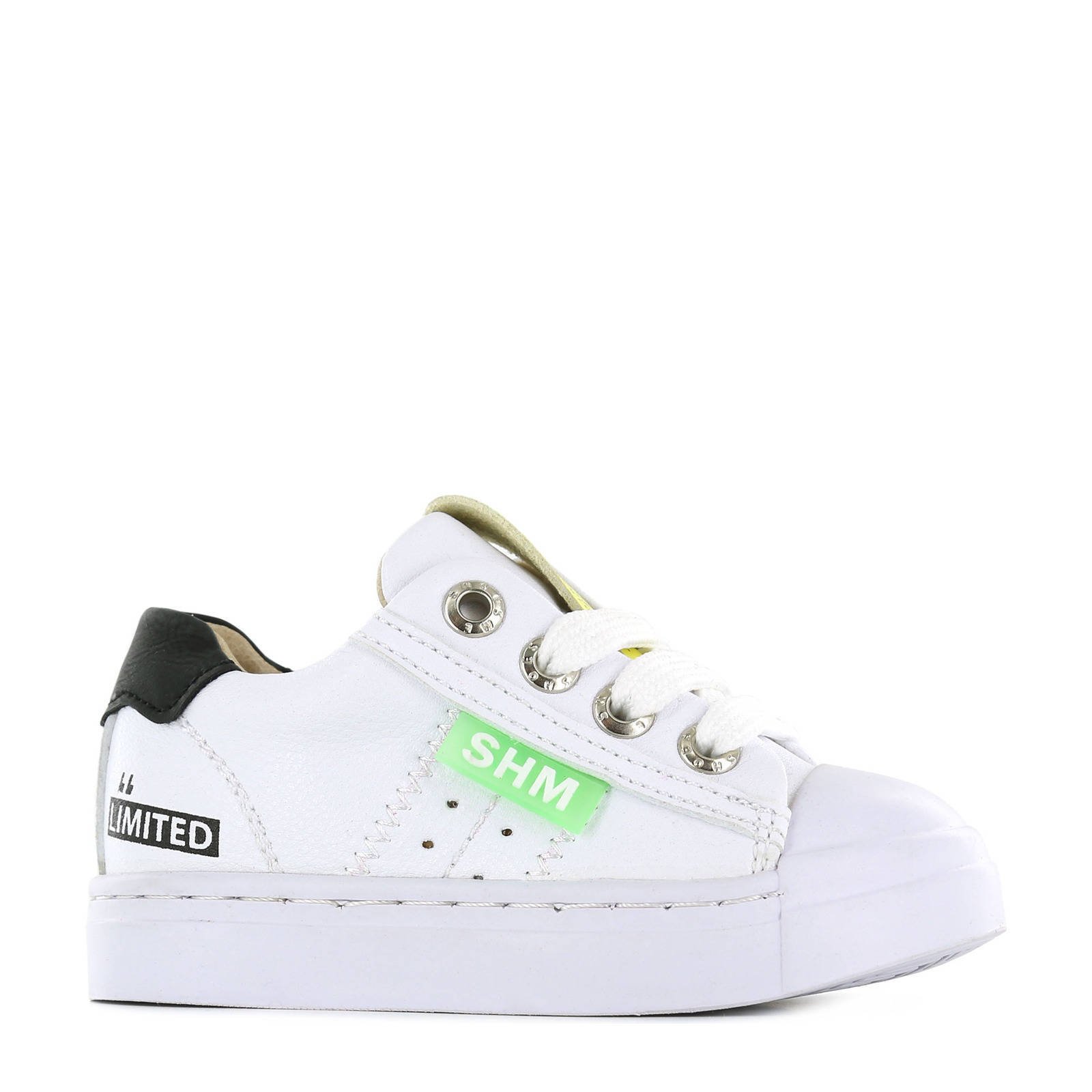 Shoesme SH21S015 B leren sneakers wit/zwart online kopen