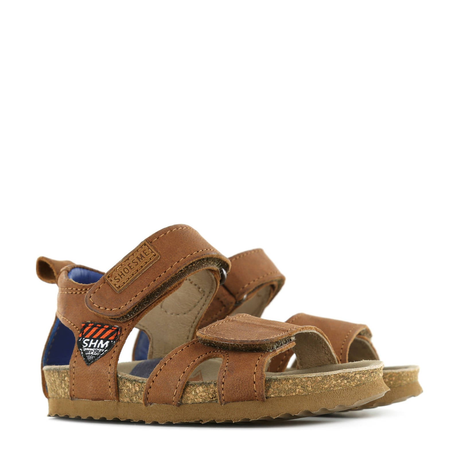 Shoesme BI21S096-A leren sandalen cognac | wehkamp
