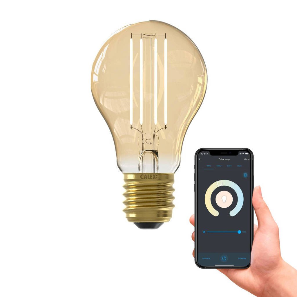 Calex Smart LED lichtbron E27, Goud