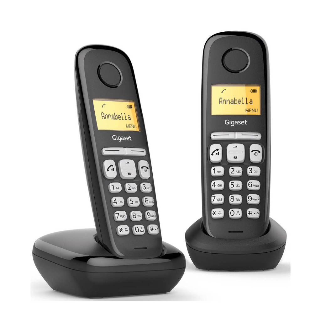 Gigaset AL380 Duo huistelefoon, Zwart