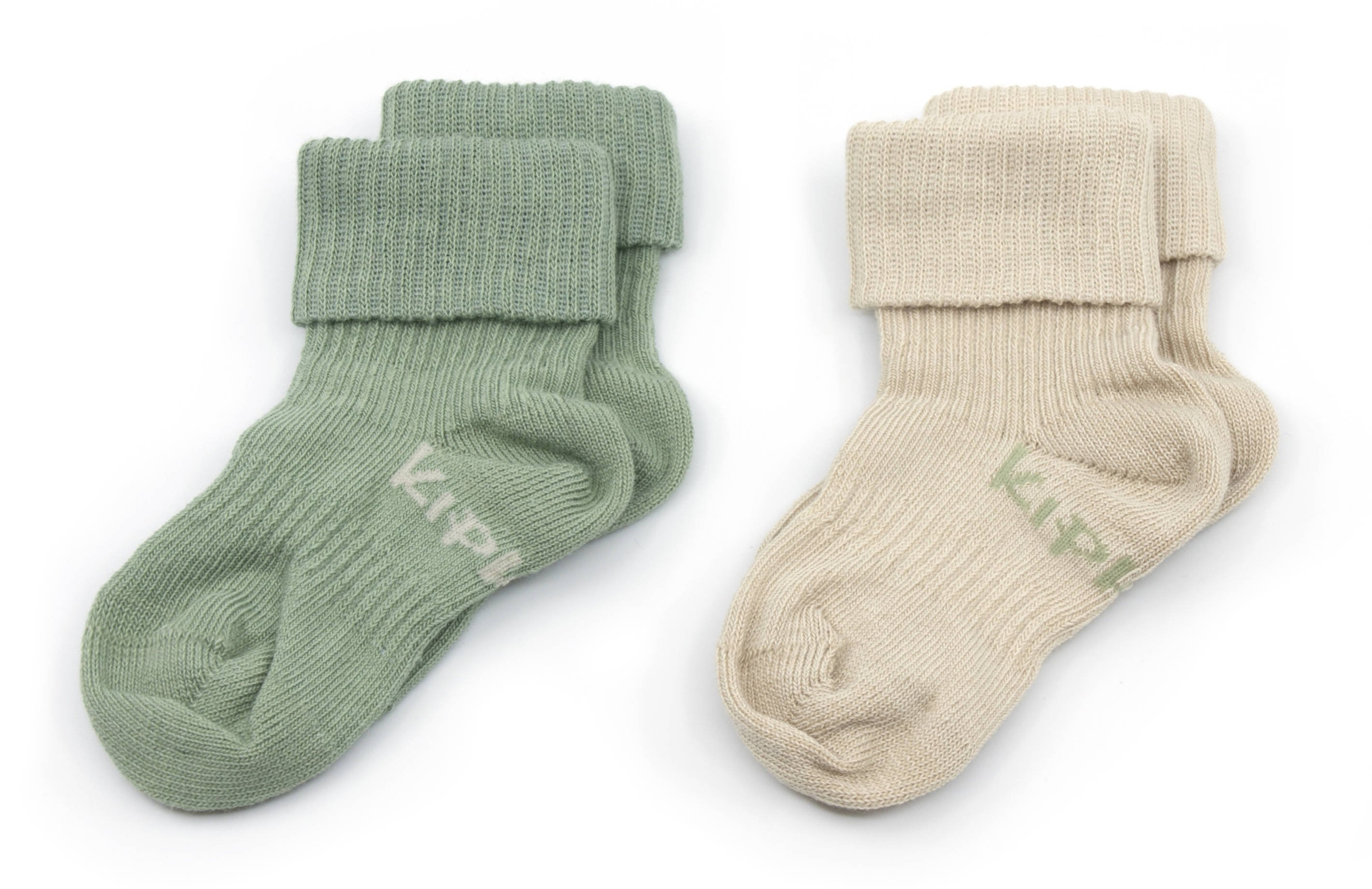 KipKep bio katoen blijf sokken 0 12 maanden set van 2 calming green online kopen