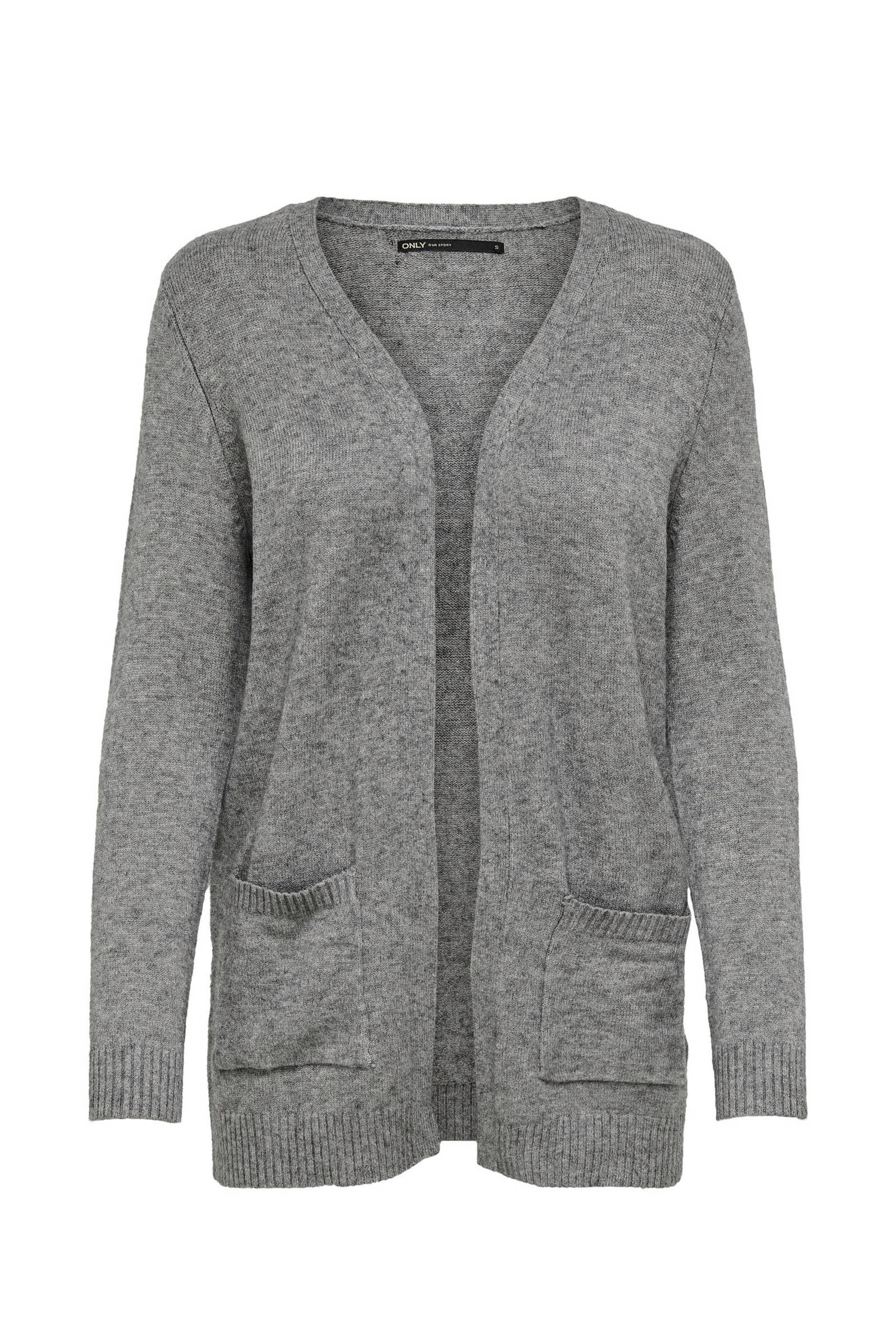 ONLY vest grijs wehkamp