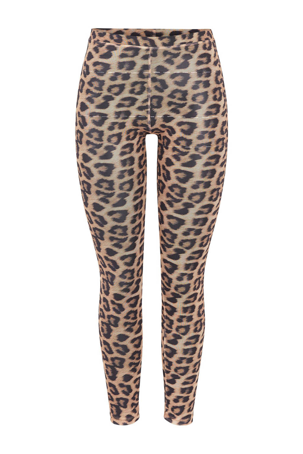 PIECES legging met panterprint beige/zwart, Beige/zwart