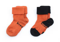 KipKep blijf-sokken 0-12 maanden - set van 2 roest/zwart, Roest/zwart