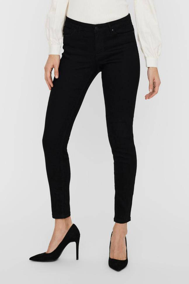 VERO MODA mid waist skinny jegging VMJUDY zwart | wehkamp