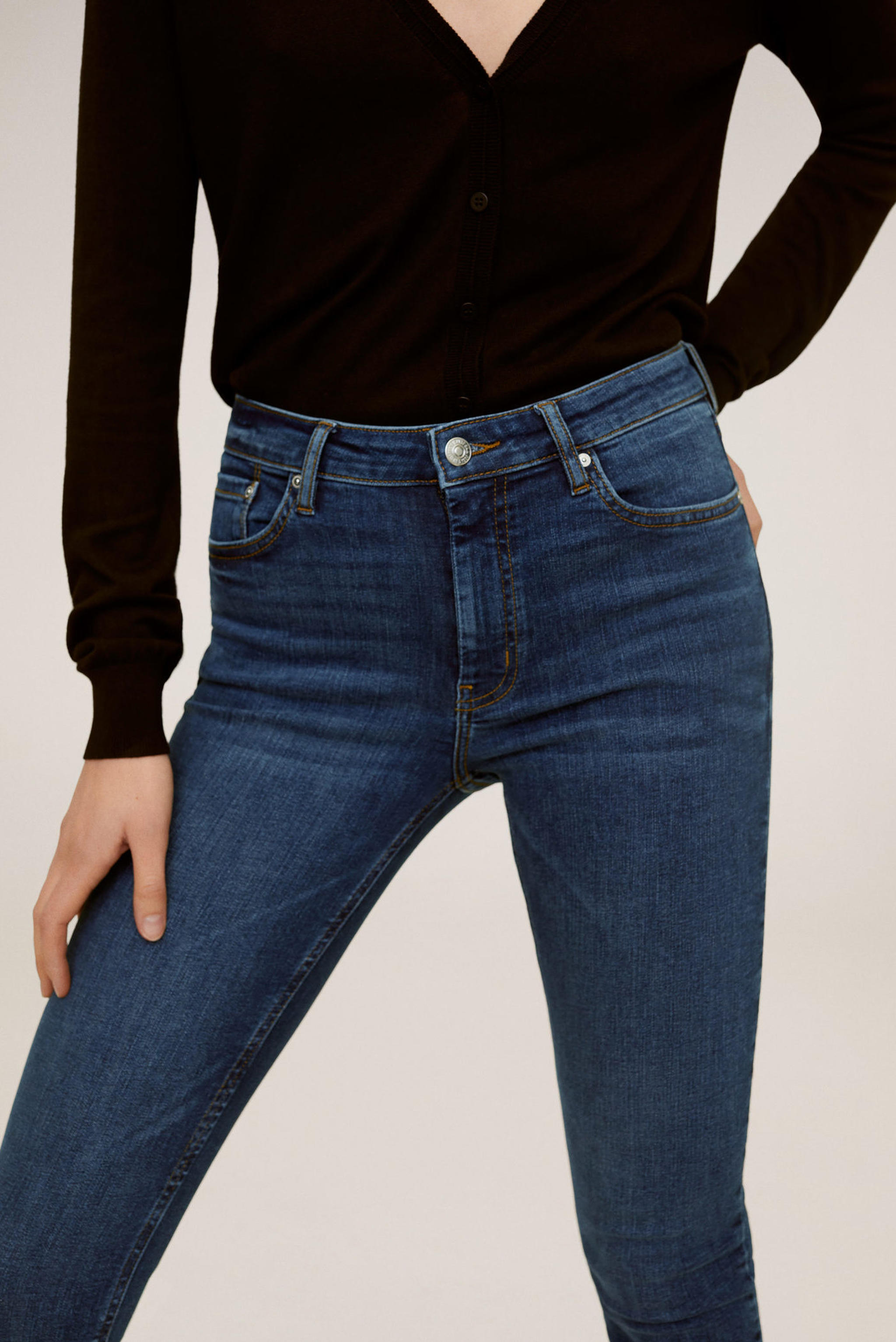 Mango cropped skinny jeans Isa blue | wehkamp