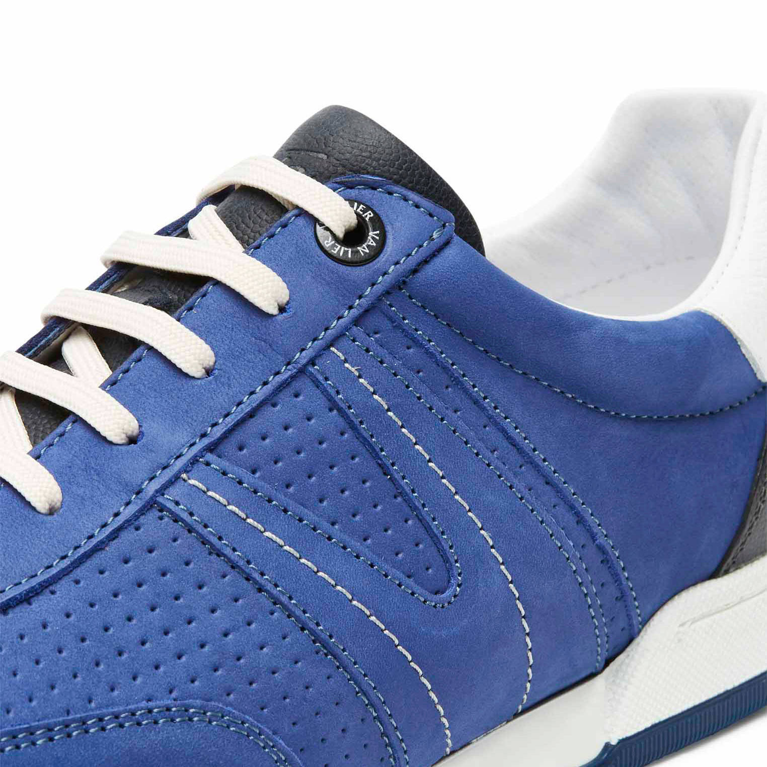 Van Lier Treviso nubuck sneakers blauw | wehkamp