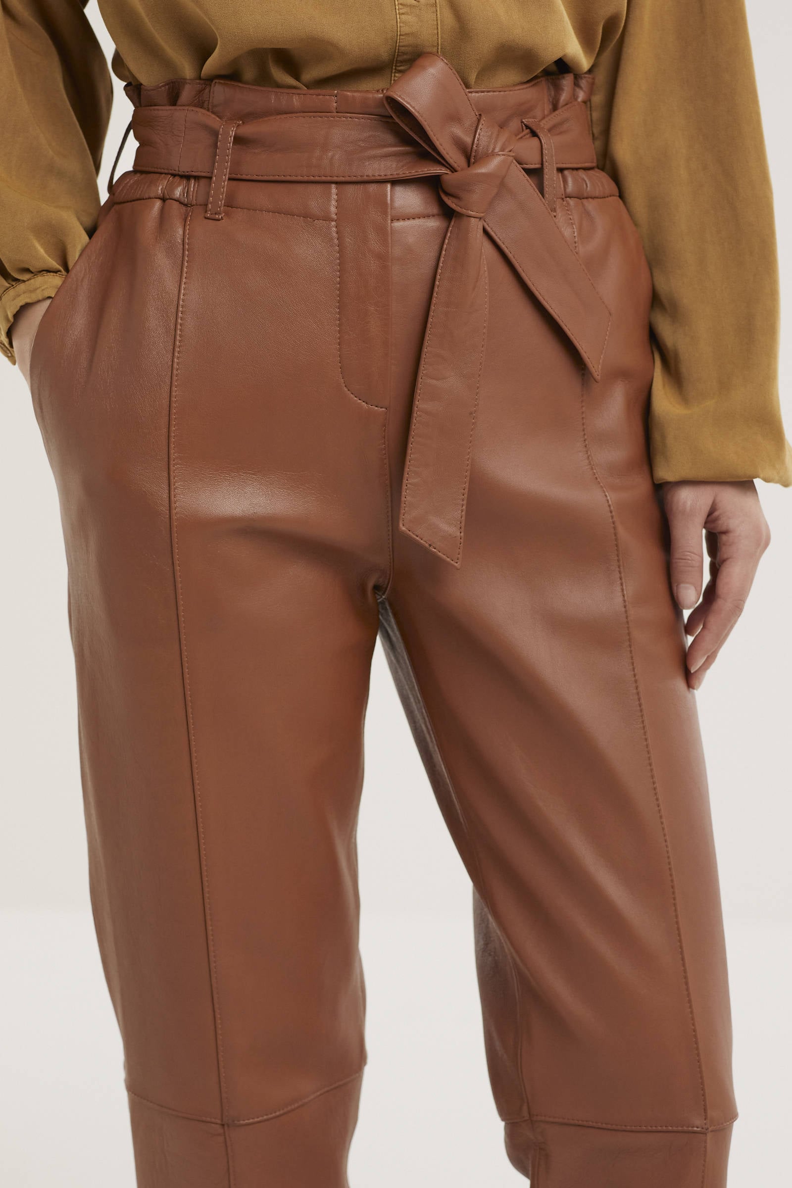 arma leren broek zwart