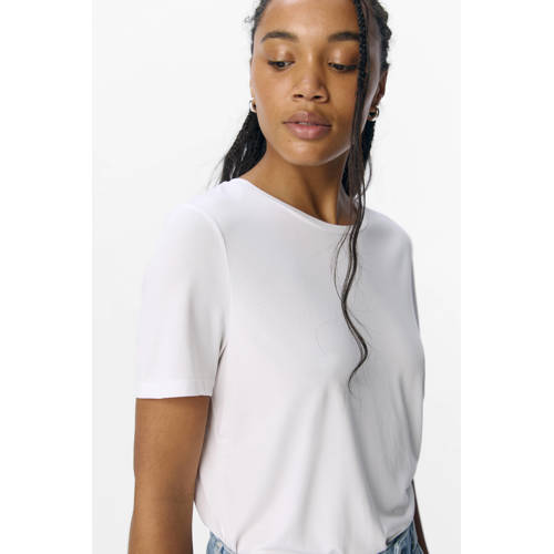 OBJECT T-shirt OBJANNIE met modal wit afbeelding