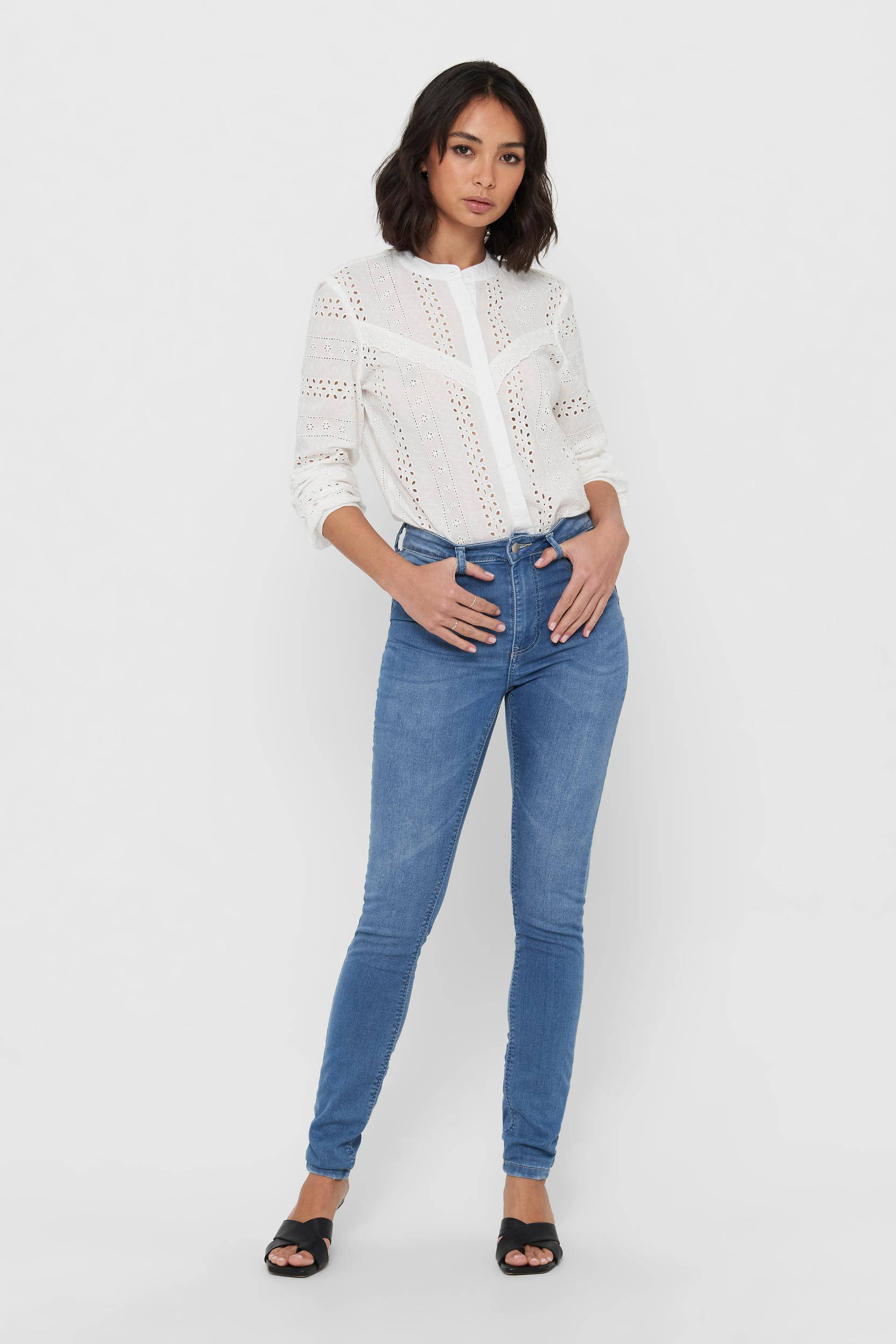 High waist wide leg jeans light denim wehkamp Dames Kleding Broeken & Jeans Jeans Wide Leg Jeans 