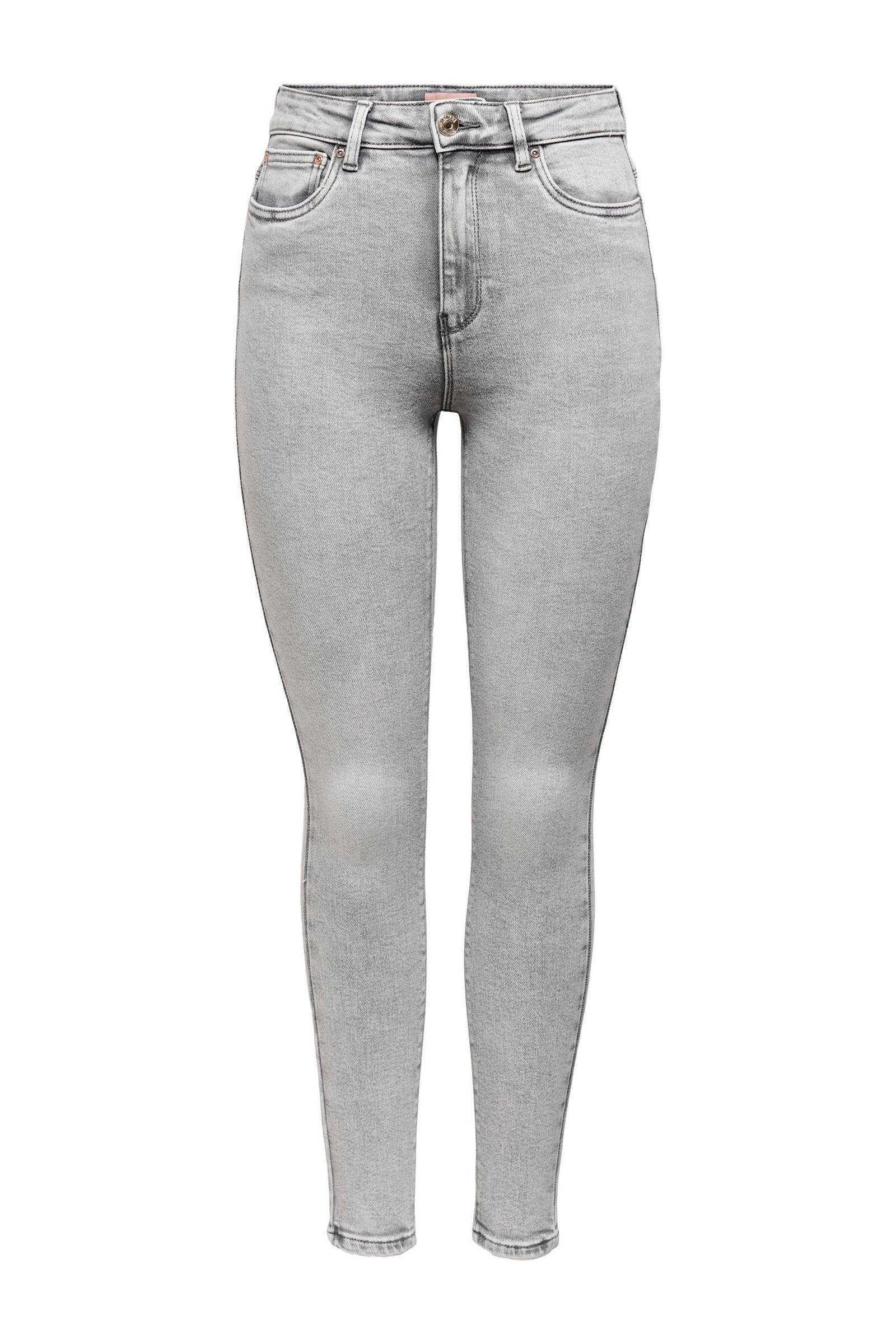 high waisted gray jeans