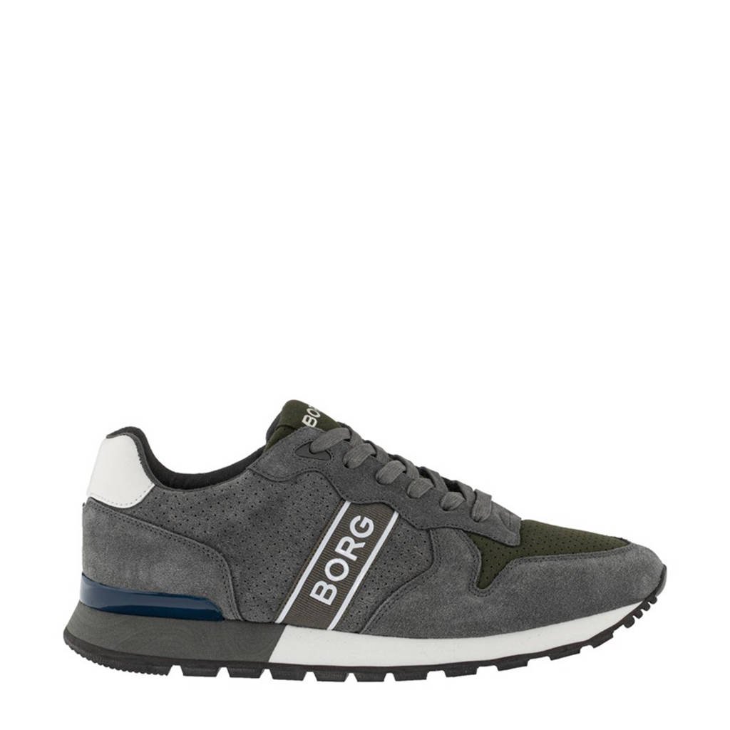 Björn Borg R455 PRF M sneakers grijs/olijfgroen, Grijs/olijfgroen