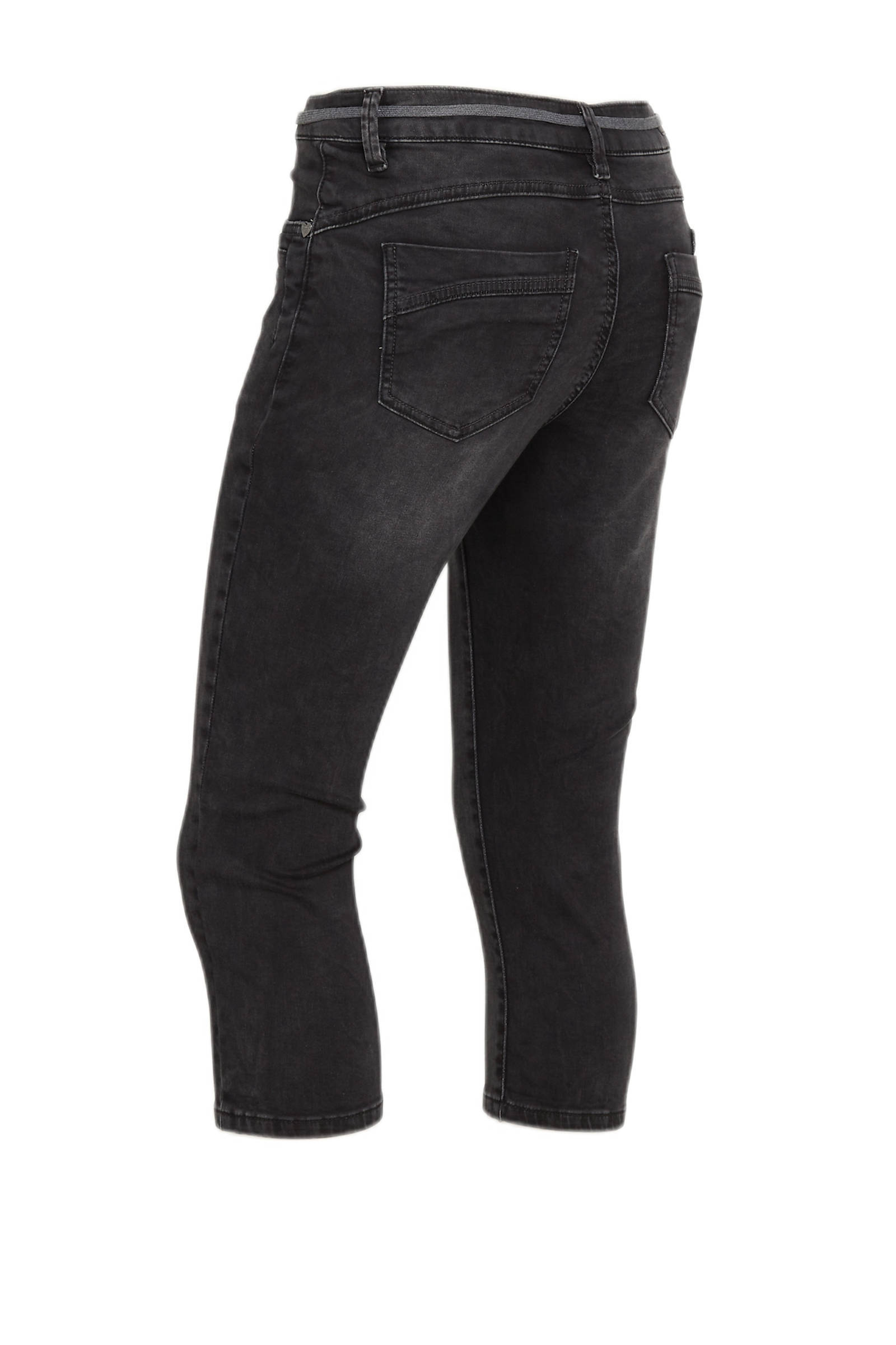 Geisha skinny capri jeans zwart | wehkamp