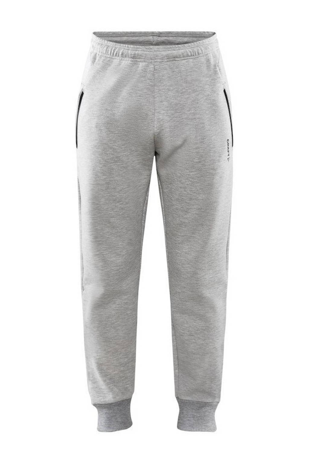 Craft joggingbroek grijs melange, Grijs melange