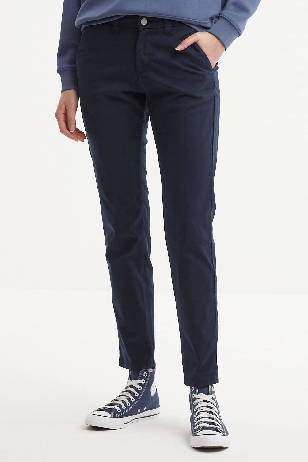 SELECTED FEMME slim fit chino SLFMILEY donkerblauw | wehkamp