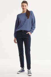 thumbnail: SELECTED FEMME slim fit chino SLFMILEY donkerblauw