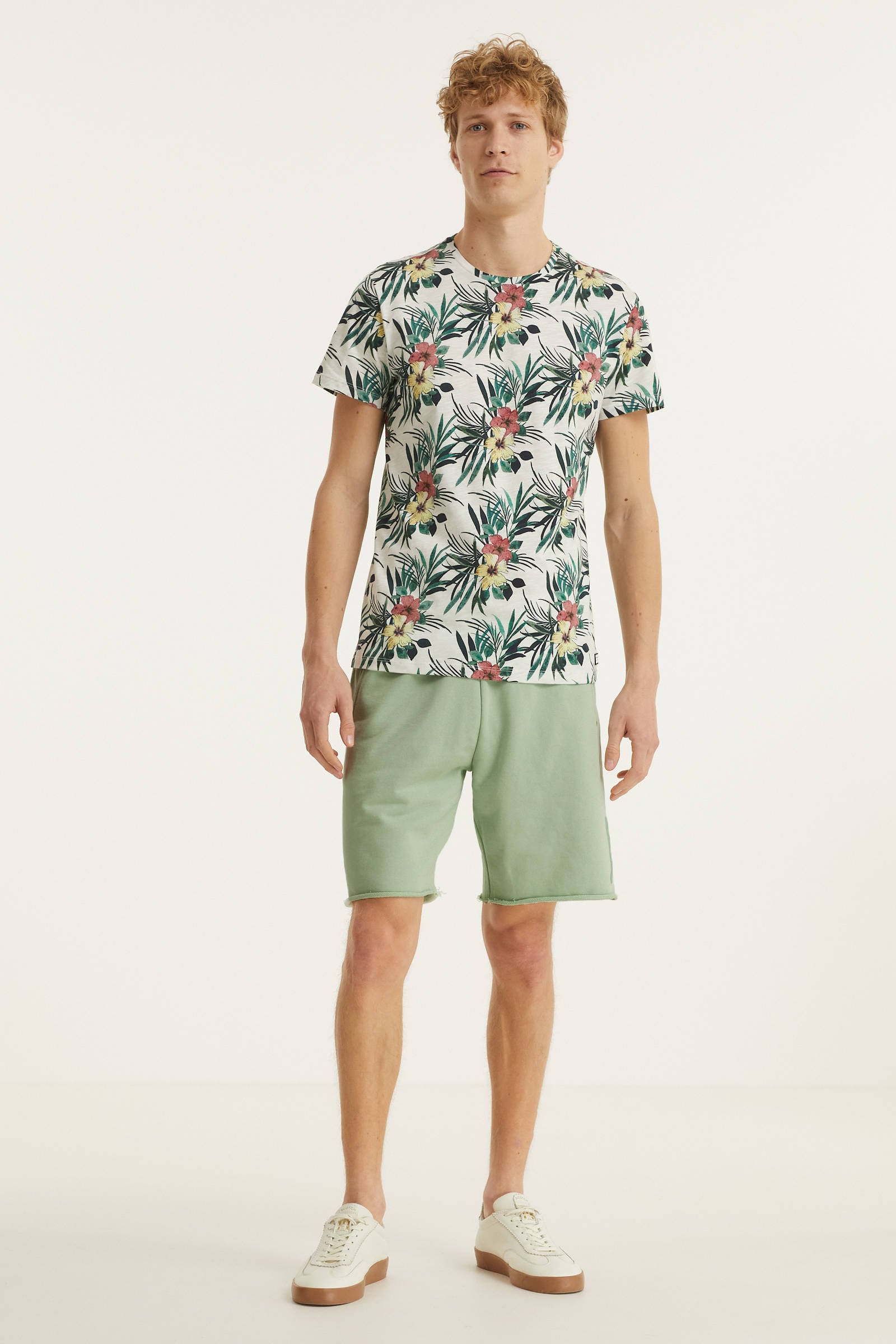 Scotch & Soda regular fit sweatshort van biologisch katoen mintgroen online kopen