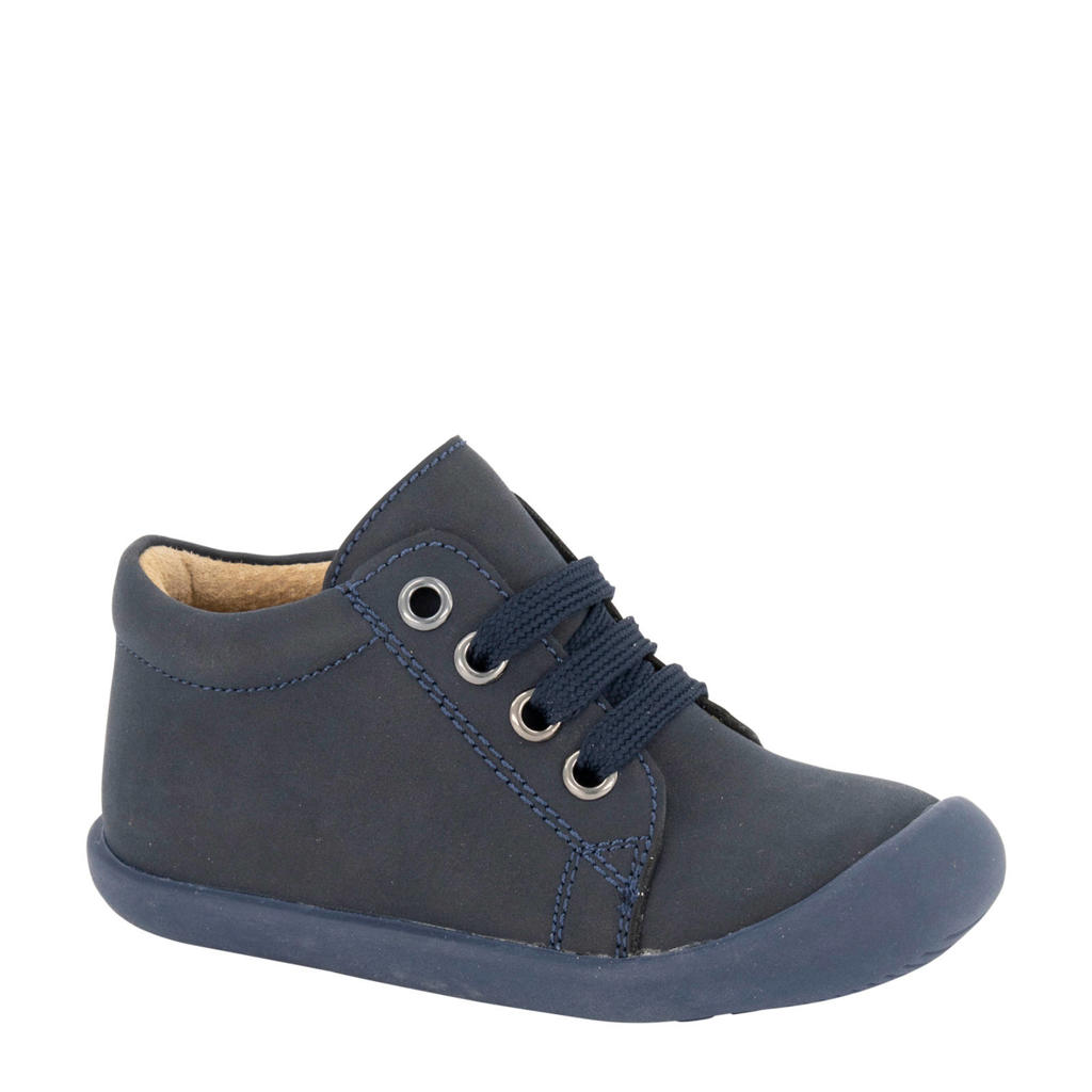 Blauwe jongens Elefanten lage schoenen van imitatieleer met veters