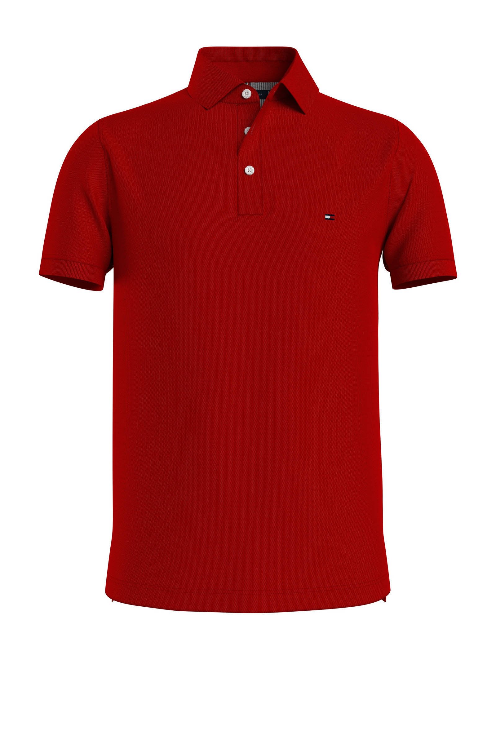 Tommy Hilfiger 1985 Slim Fit Polo shirt Korte mouw rood online kopen
