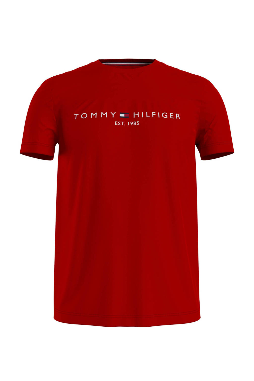Tommy Hilfiger T-shirt van biologisch katoen rood