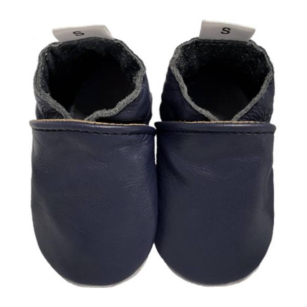 Blauwe jongens en meisjes Babysteps leren babyslofjes