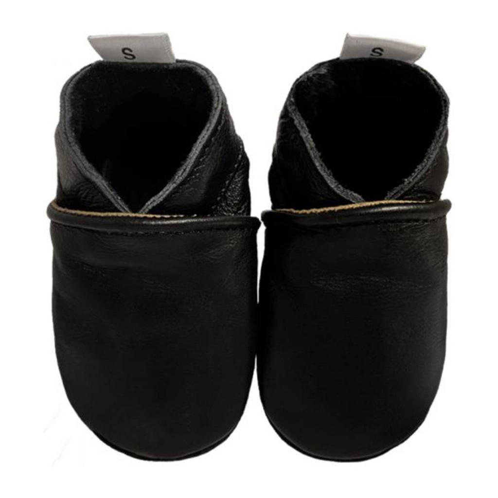 Zwarte jongens en meisjes Babysteps leren babyslofjes met effen