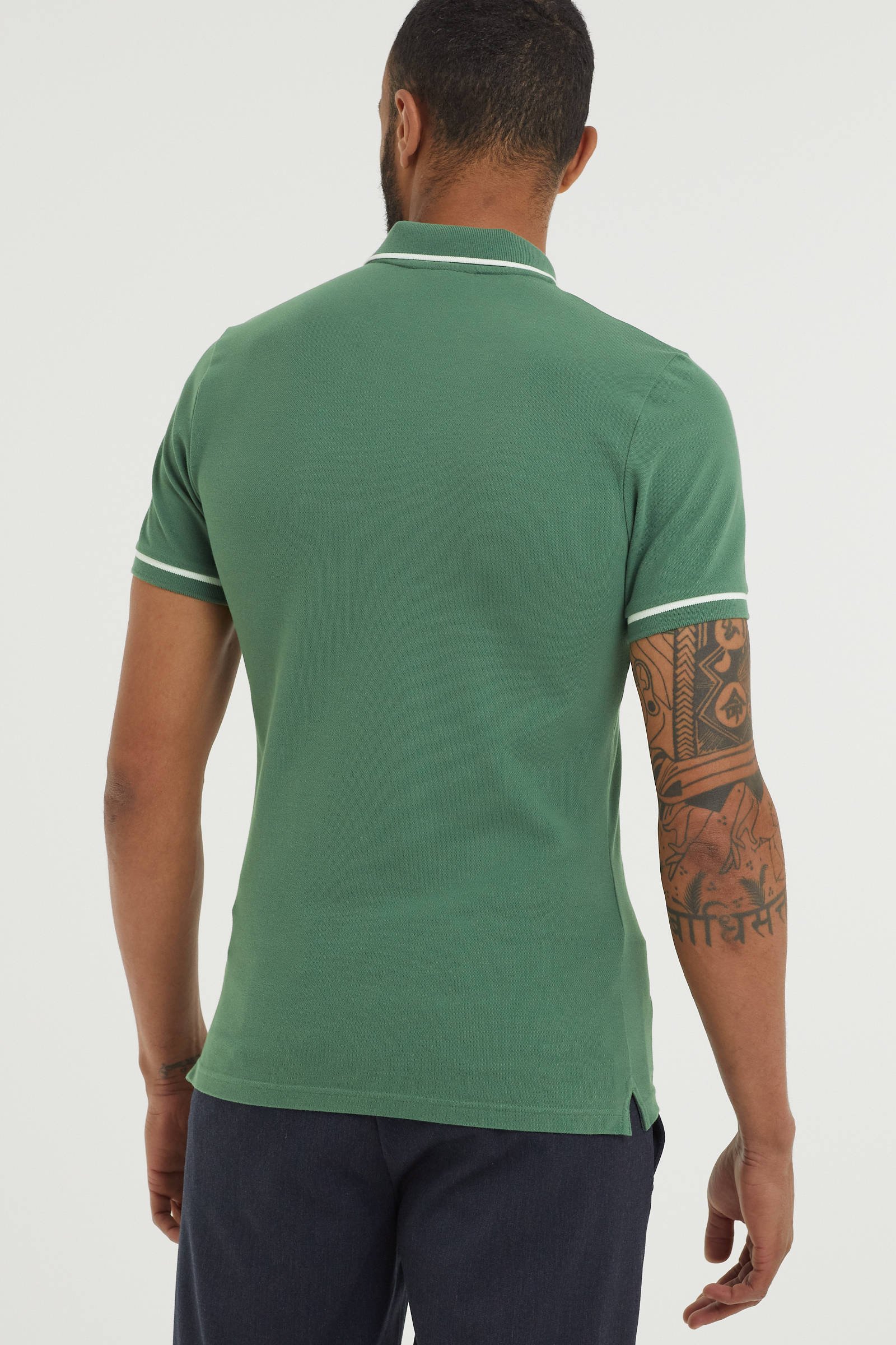 calvin klein green polo