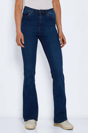 high waist flared jeans NMSALLIE medium blue denim
