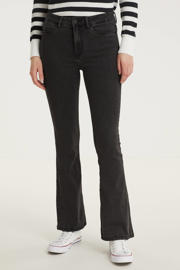 NOISY MAY Nmsallie Hw Flare Jeans Oatmeal Noos, havermout