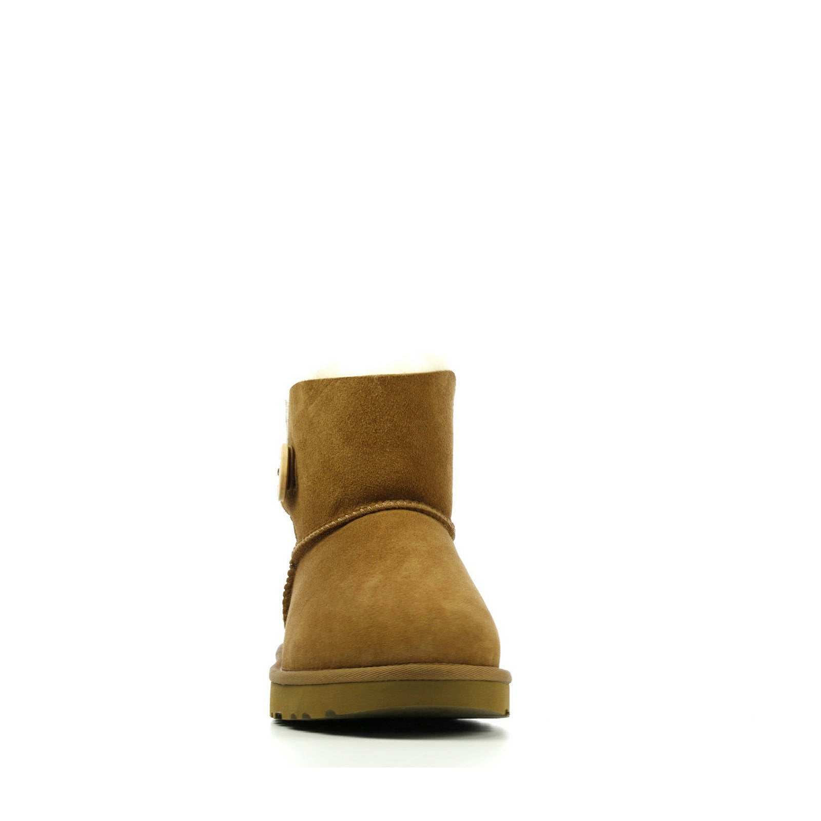 UGG Mini Bailey Button II suède enkelboots cognac | wehkamp