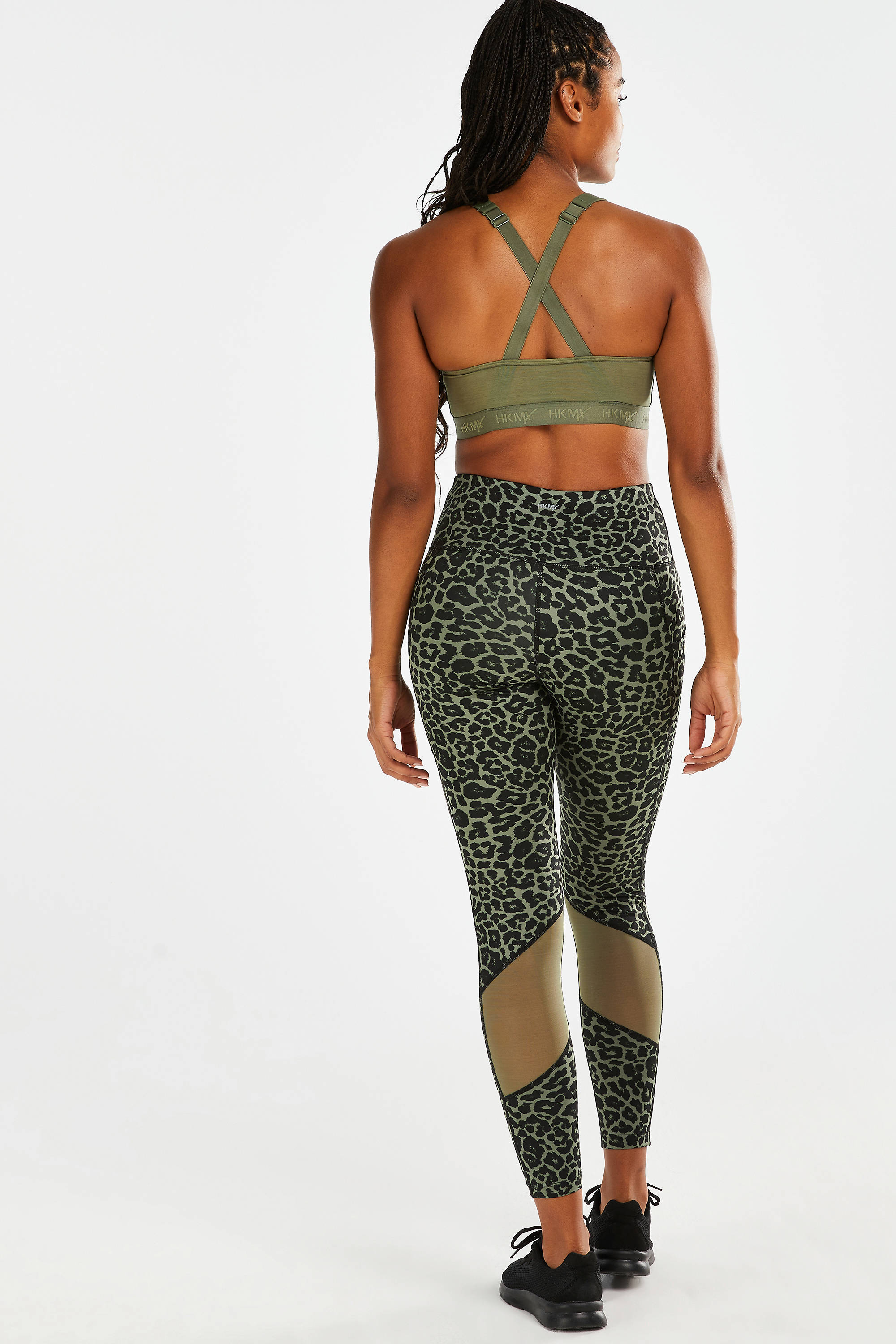 Hunkemöller HKMX sportbroek Oh My Squat met panterprint groen | wehkamp