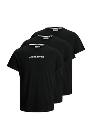 T-shirt JACRAIN (set van 3) zwart