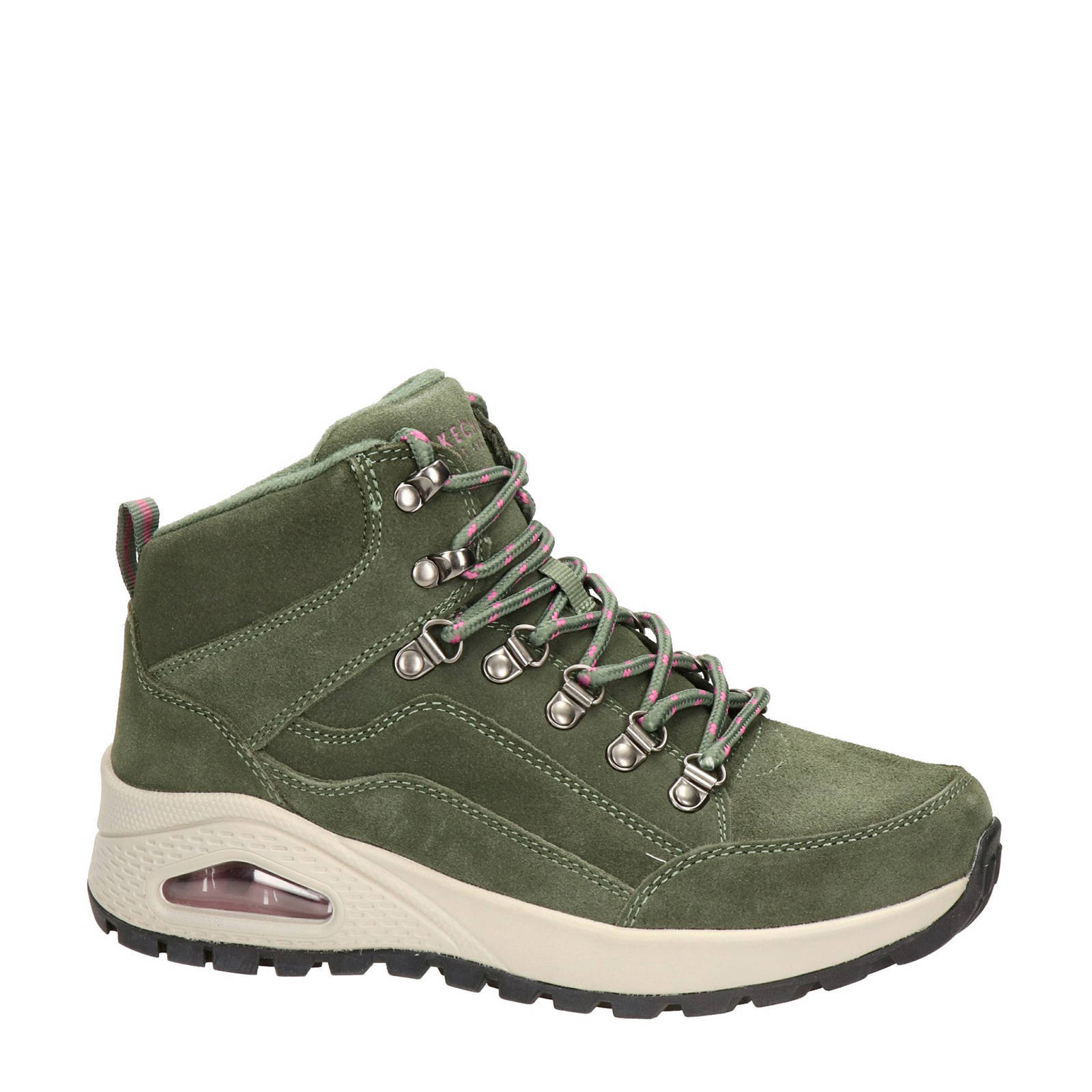 Skechers Rugged One nubuck wandelschoenen groen | wehkamp