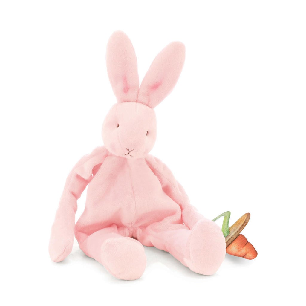 Bunnies By The Bay speenknuffel konijn roze knuffel 25 cm