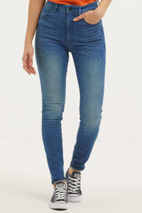 Blauwe dames G-Star RAW Kafey Ultra High Skinny high waist skinny jeans van stretchdenim met rits- en knoopsluiting