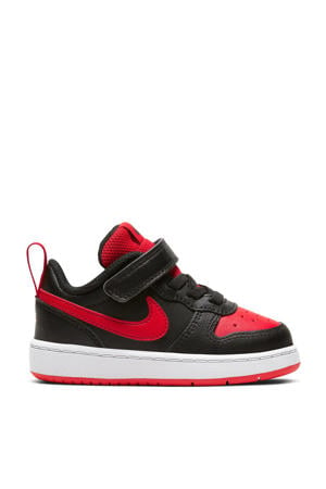Court Borough Low 2 sneakers zwart/rood
