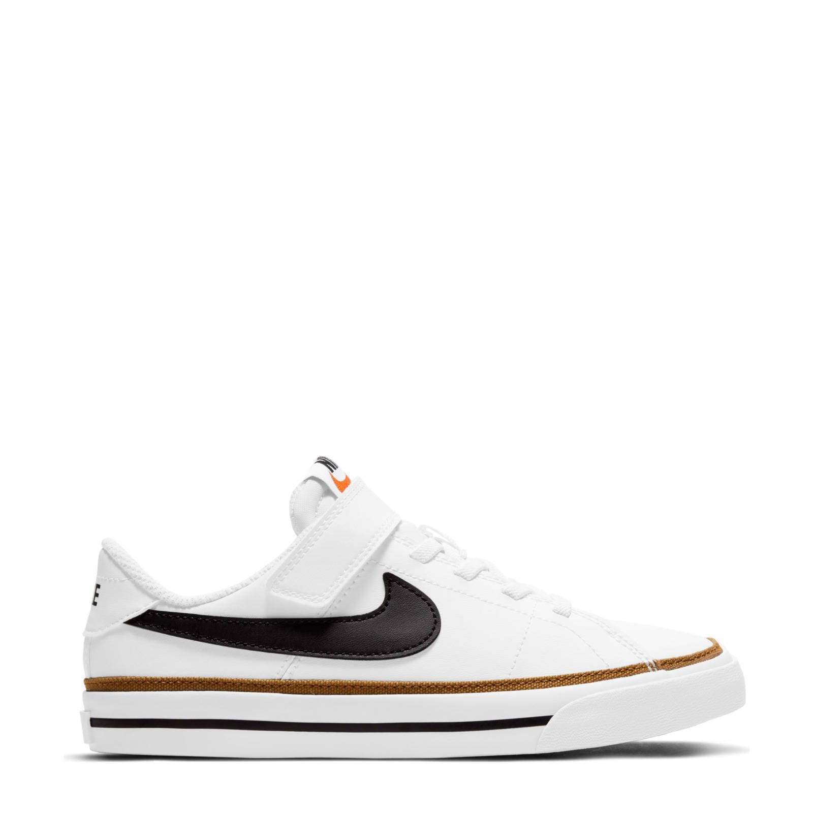 Nike Court Legacy sneakers wit/zwart/camel | wehkamp