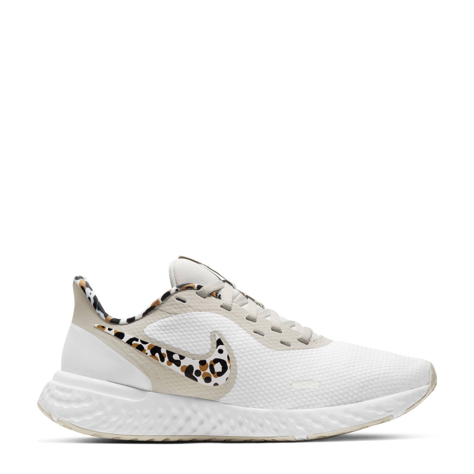 Nike Revolution 5 PRM hardloopschoenen wit/beige/bruin | wehkamp