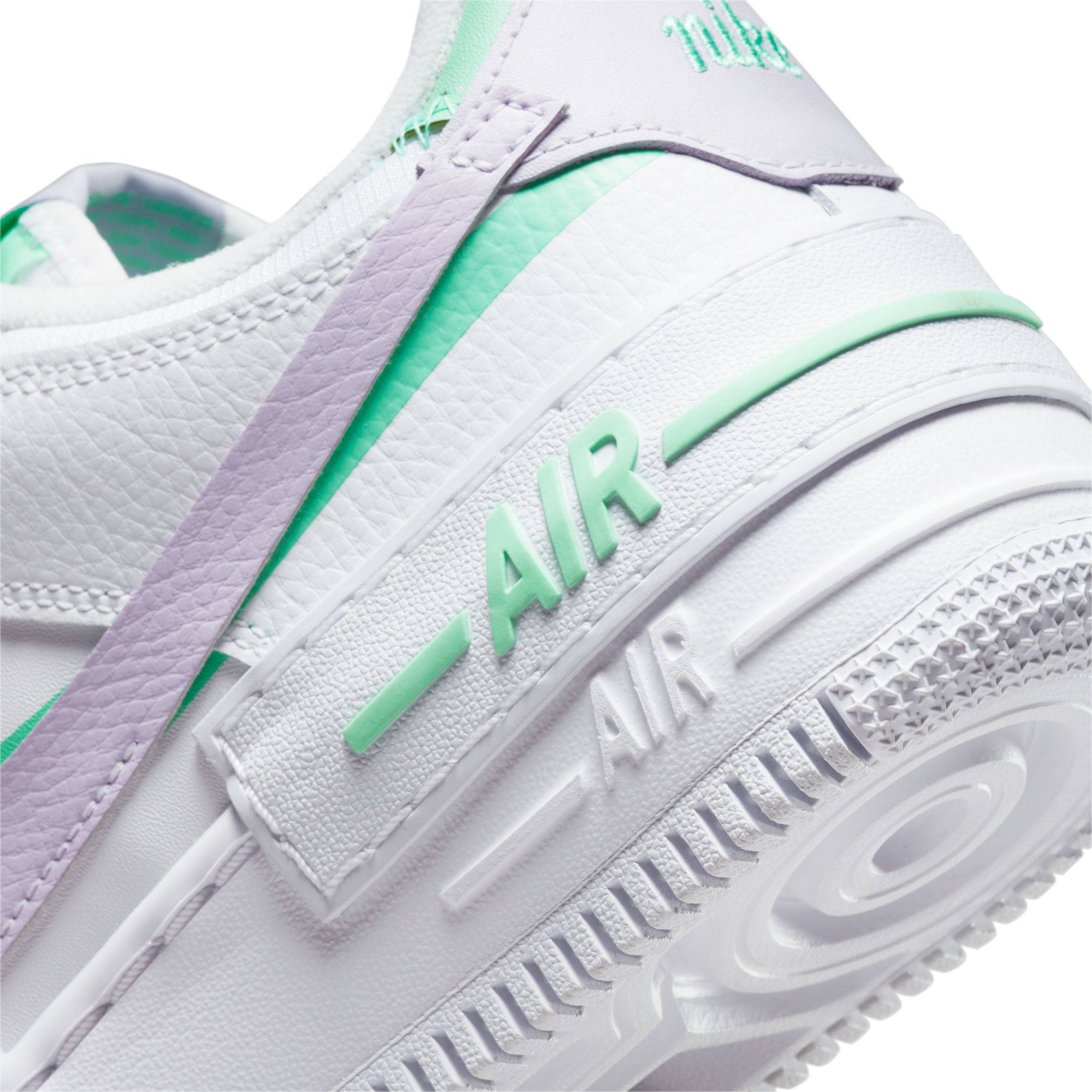 Nike Air Force 1 Shadow sneakers wit/lila/groen | wehkamp