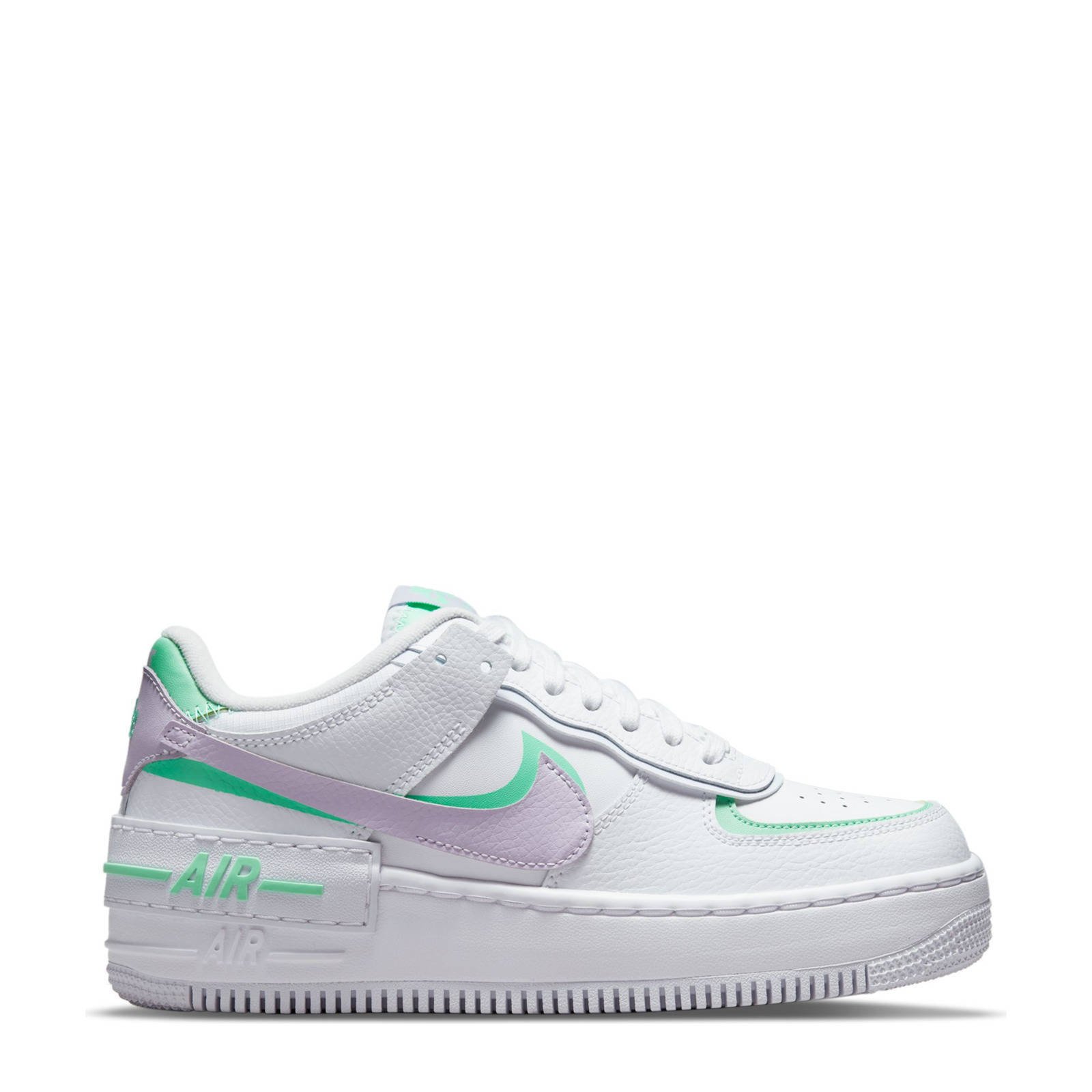 Nike Air Force 1 Shadow sneakers wit/lila/groen | wehkamp